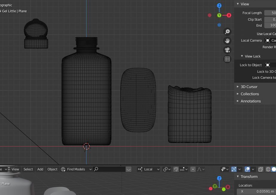 Little Hand Sanitizer Low-poly 3D model_5