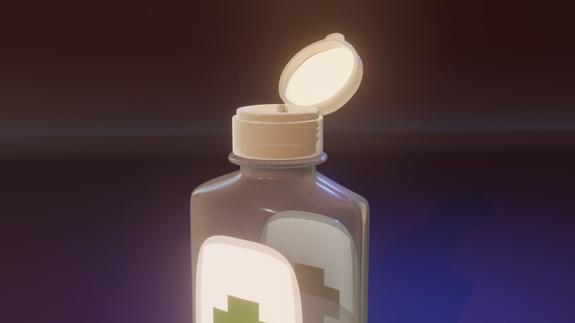 Little Hand Sanitizer Low-poly 3D model_2