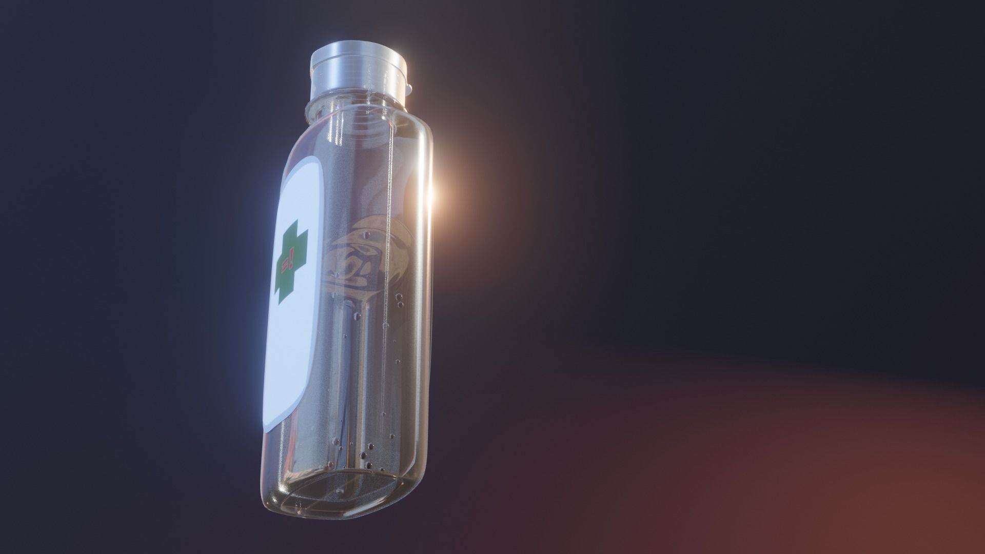 Little Hand Sanitizer Low-poly 3D model_1