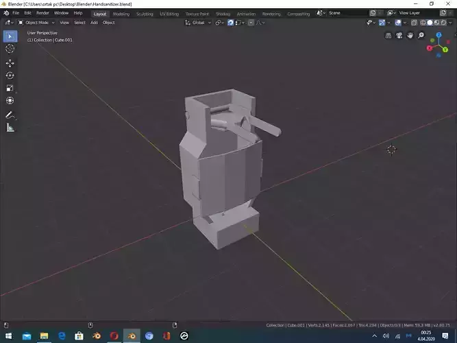 Hand Sanitizer Holder Free 3D print model