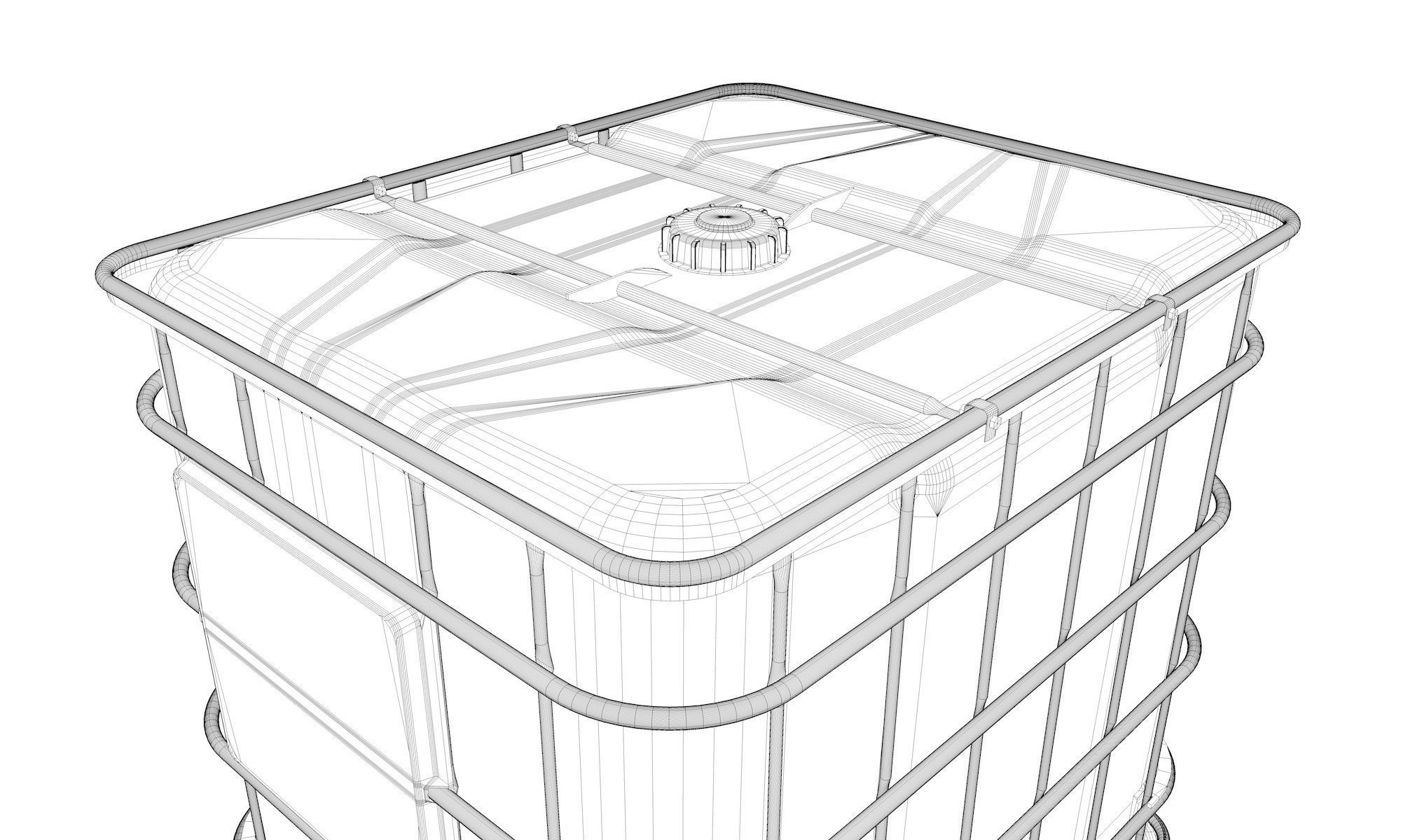 Water Tank IBC 3D model_13