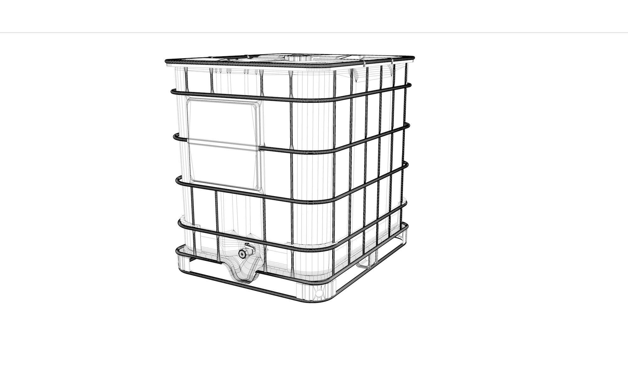 Water Tank IBC 3D model_12