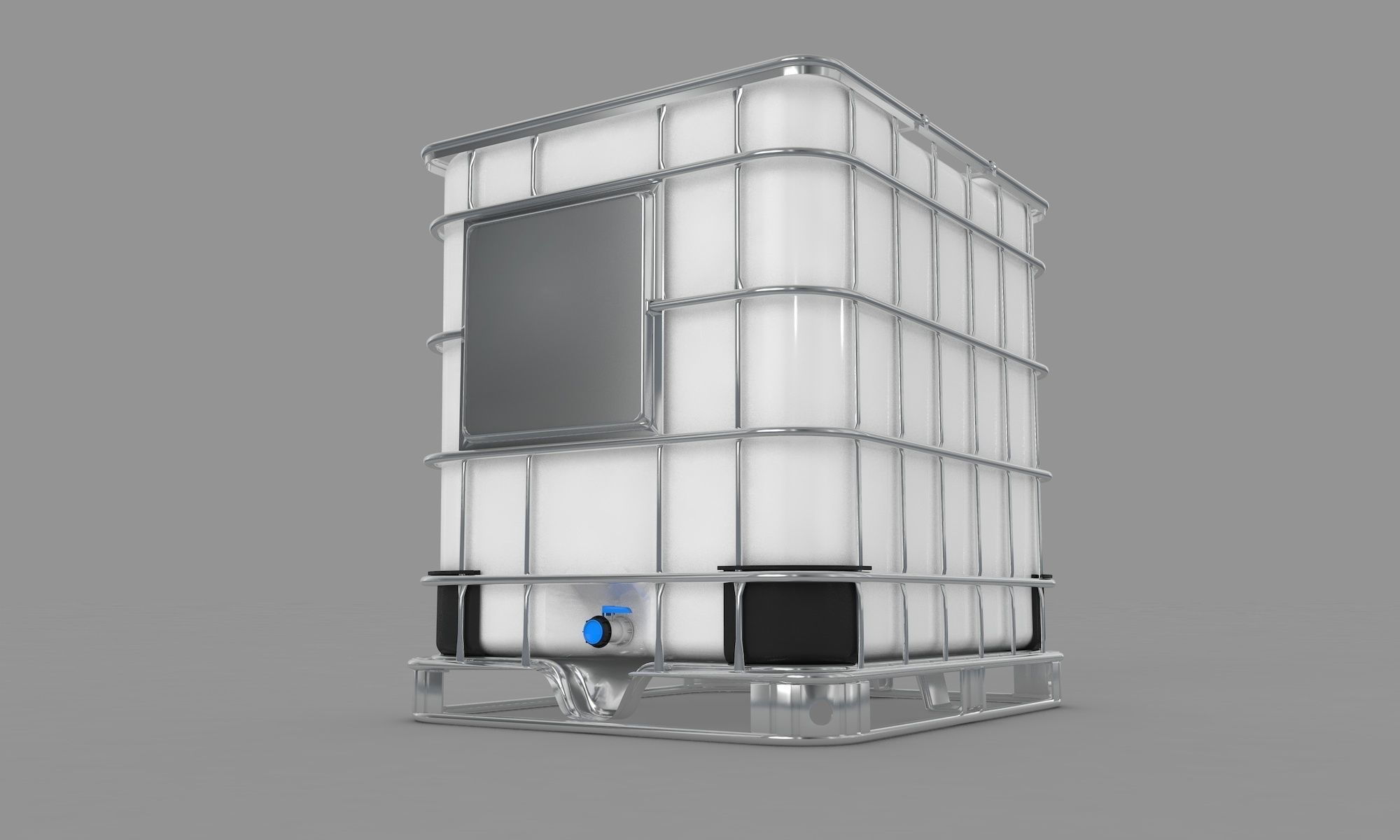 Water Tank IBC 3D model_11