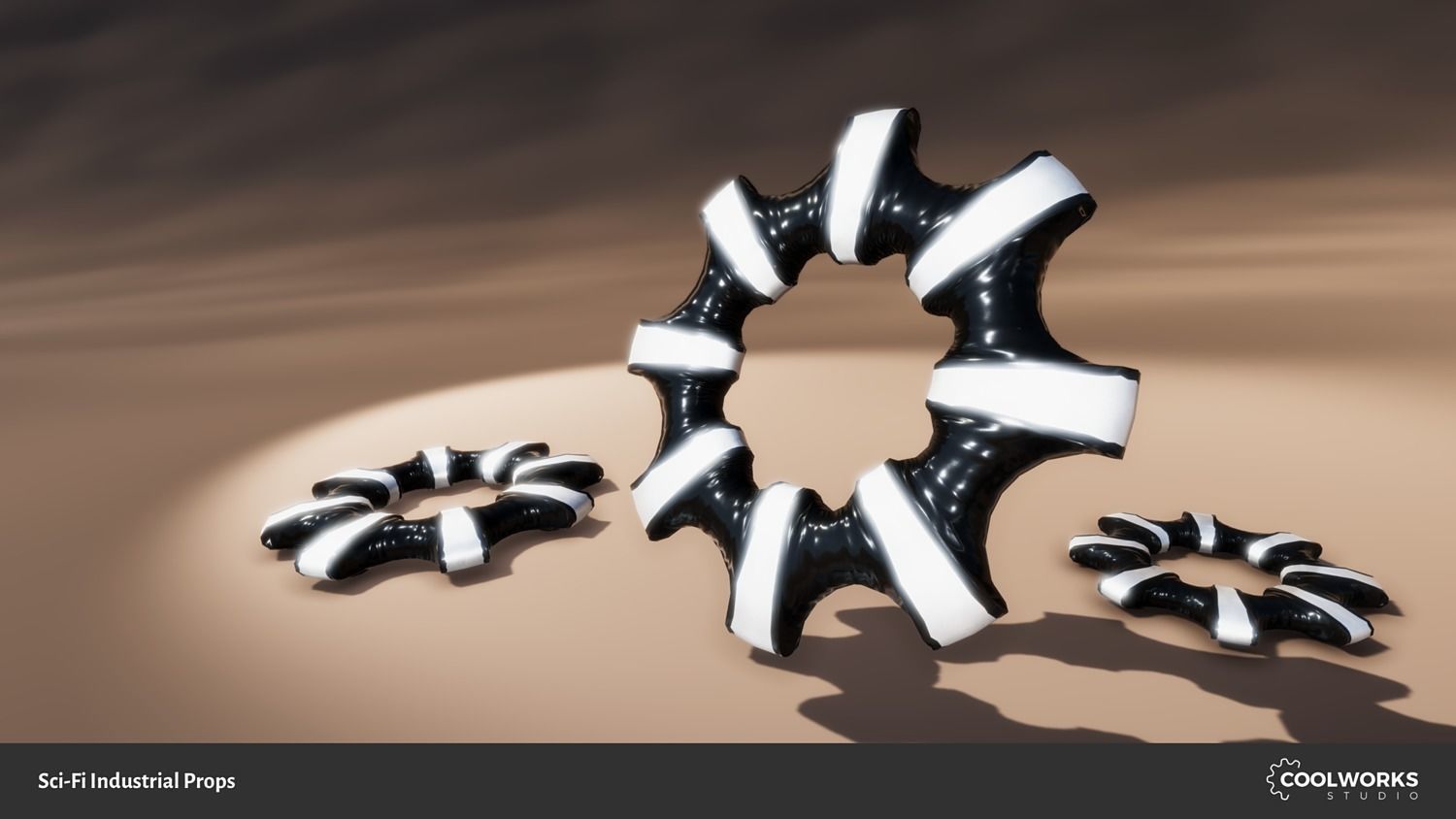 Sci-Fi Industrial Props Low-poly 3D model_6