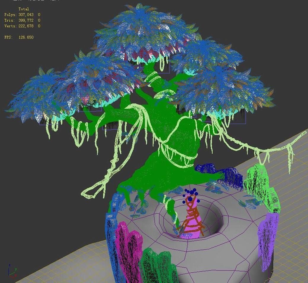 Hundred Flowers Valley - Big Tree 01 3D model_4