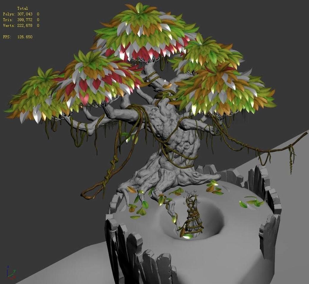 Hundred Flowers Valley - Big Tree 01 3D model_3