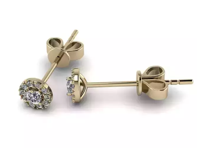 Diamond Jewelry Earring 3mm STONE 007  3D print model