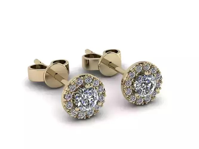 Diamond Jewelry Earring 4mm STONE 008 3D print model