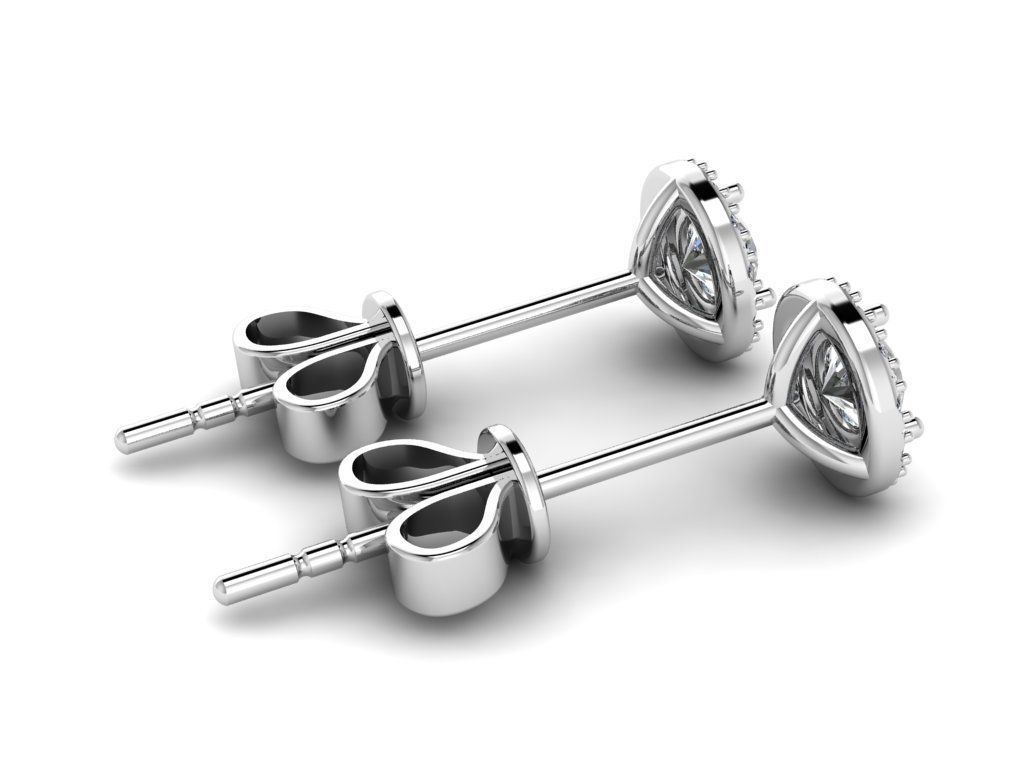 Diamond Jewelry Earring 4mm STONE 008 3D print model_7