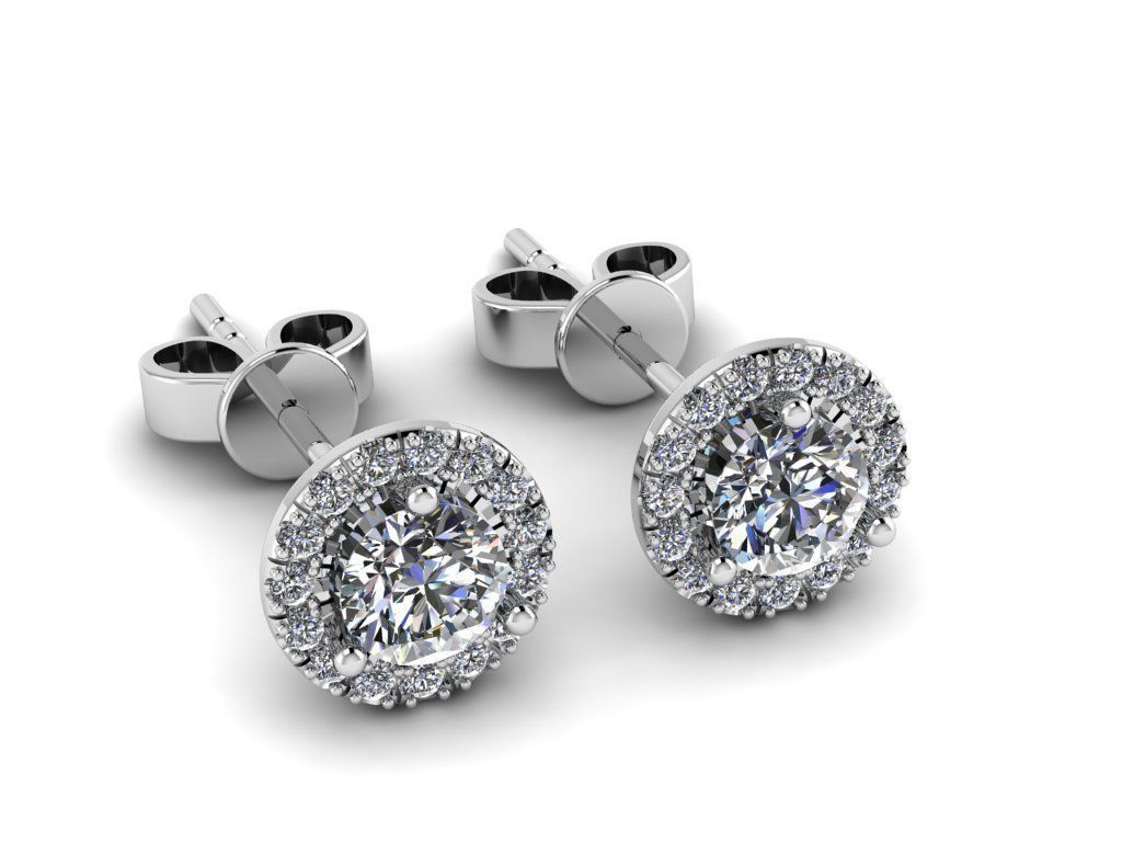 Diamond Jewelry Earring 5mm STONE 009 3D print model_2