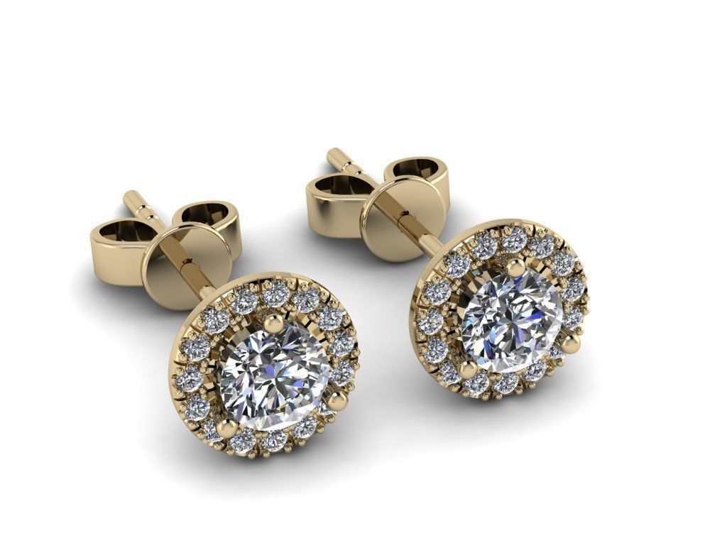 Diamond Jewelry Earring 5mm STONE 009 3D print model_15