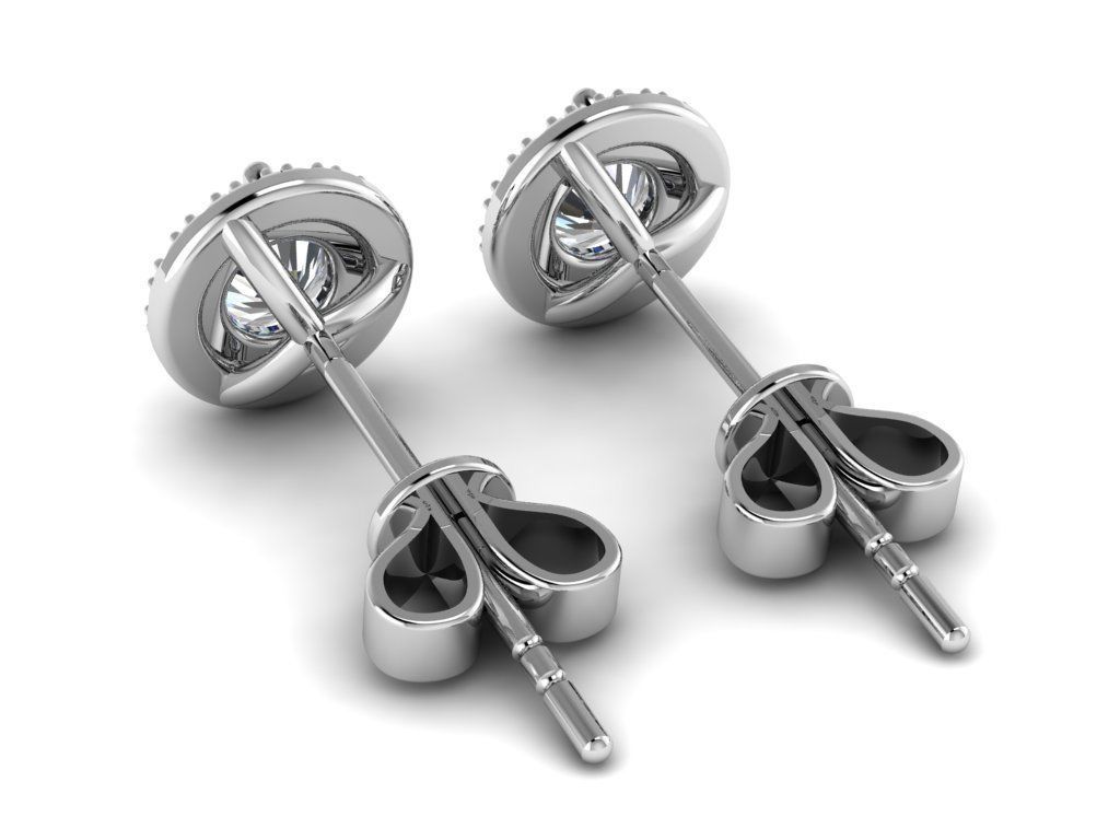 Diamond Jewelry Earring 5mm STONE 009 3D print model_13