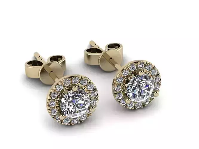 Diamond Jewelry Earring 5mm STONE 009 3D print model