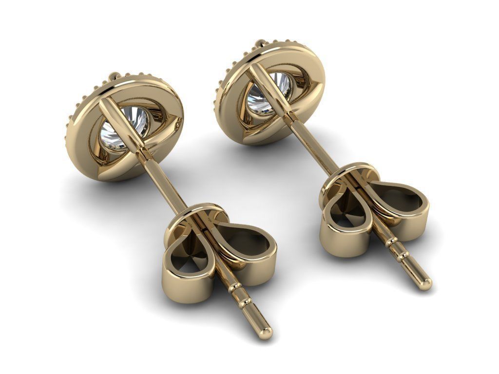 Diamond Jewelry Earring 5mm STONE 009 3D print model_19