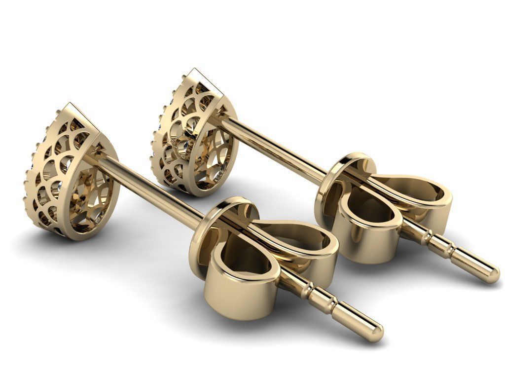 Diamond Jewelry Earring 4x2mm STONE 010 3D print model_6