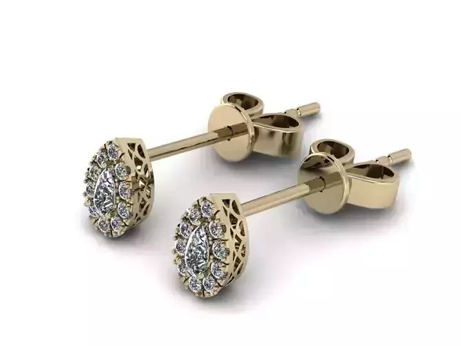 Diamond Jewelry Earring 4x2mm STONE 010 3D print model