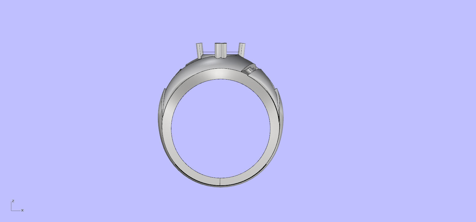 Antique Engangement Ring 3D print model_2