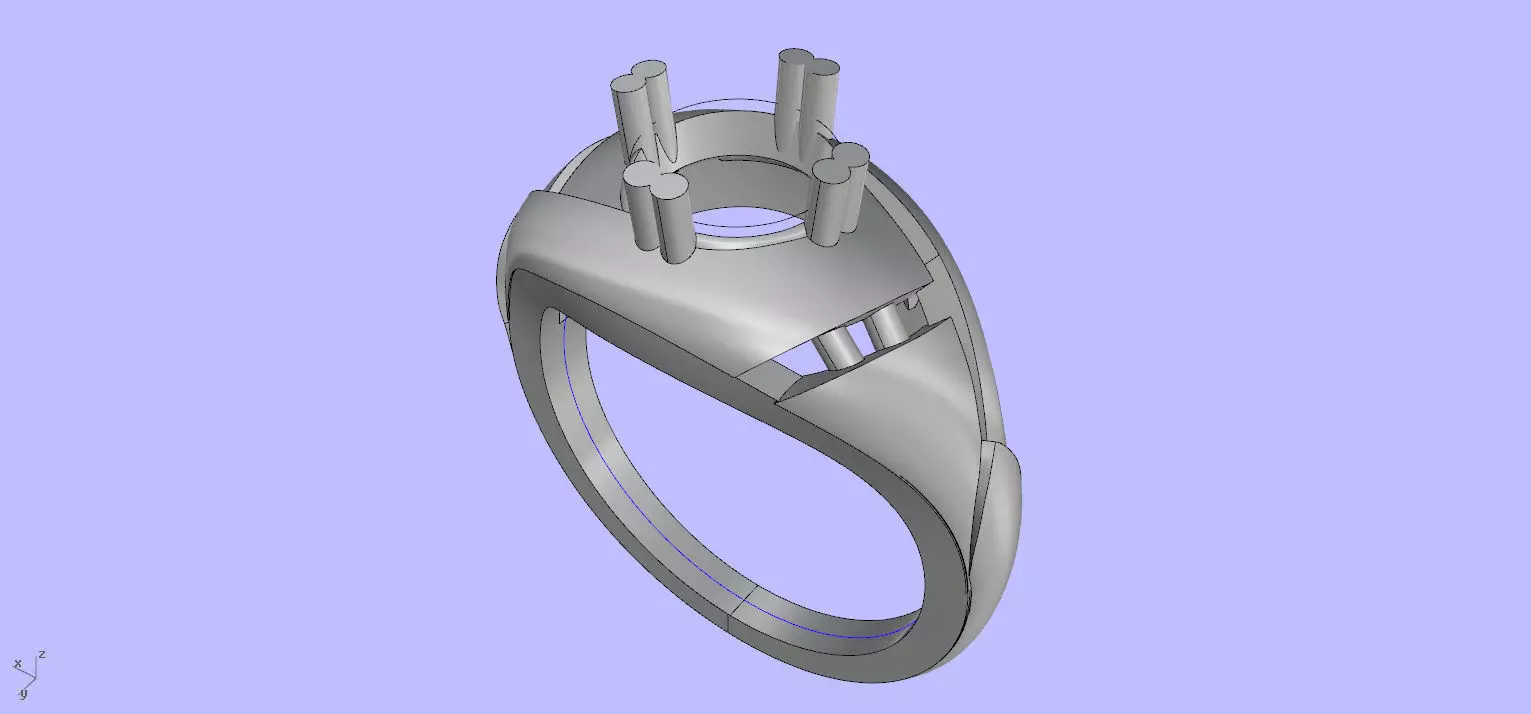 Antique Engangement Ring 3D print model_0