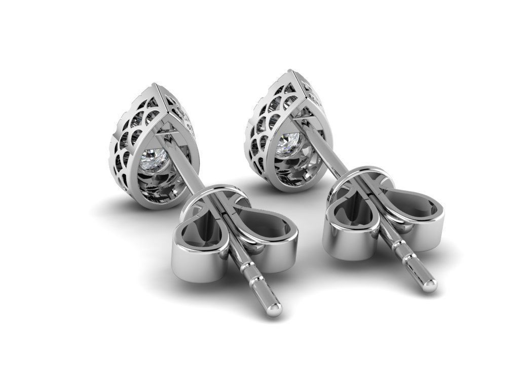 Diamond Jewelry Earring 5x3mm STONE 011 3D print model_25