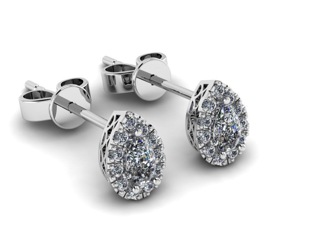 Diamond Jewelry Earring 5x3mm STONE 011 3D print model_24