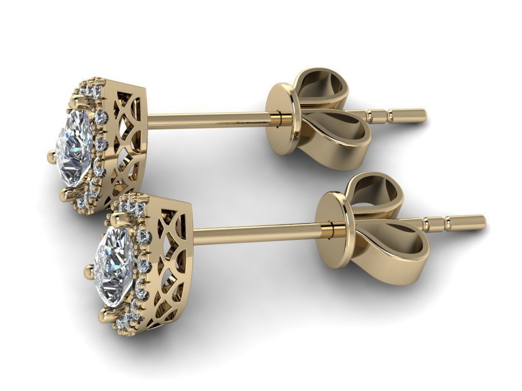 Diamond Jewelry Earring 6x4mm STONE 012 3D print model_16