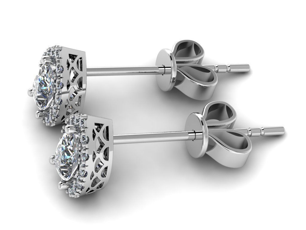 Diamond Jewelry Earring 6x4mm STONE 012 3D print model_4