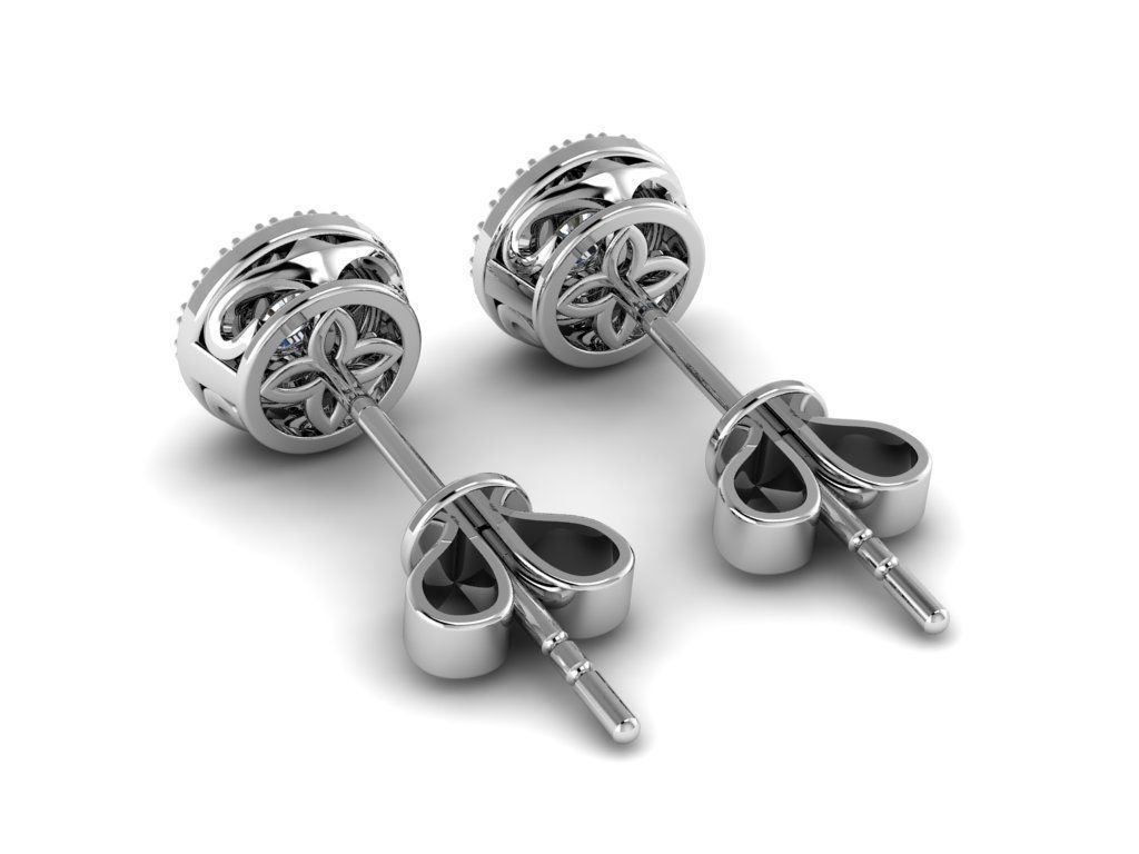 Diamond Jewelry Earring 3mm STONE 013 3D print model_4