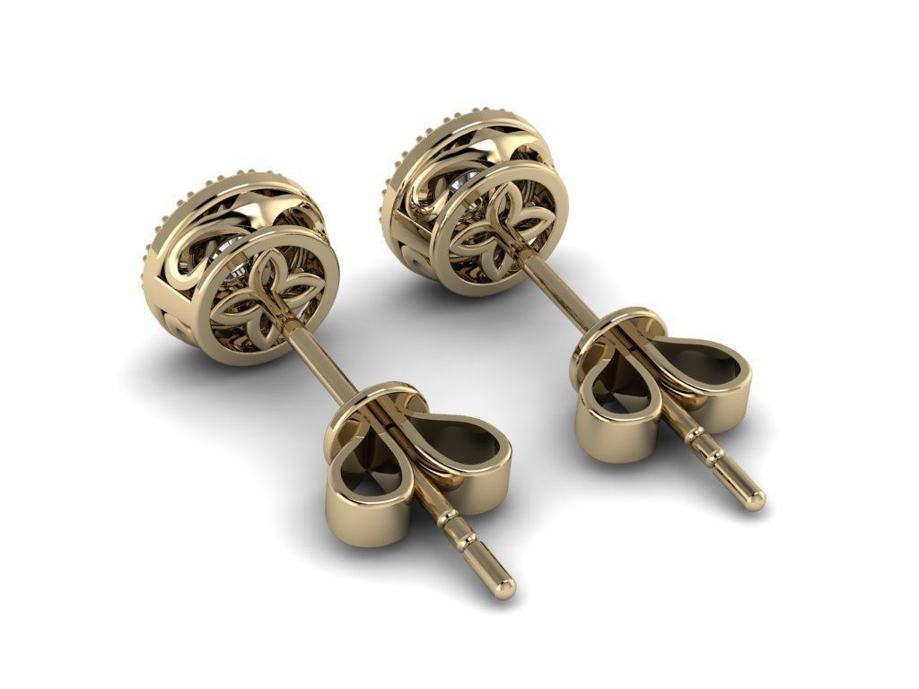 Diamond Jewelry Earring 3mm STONE 013 3D print model_26