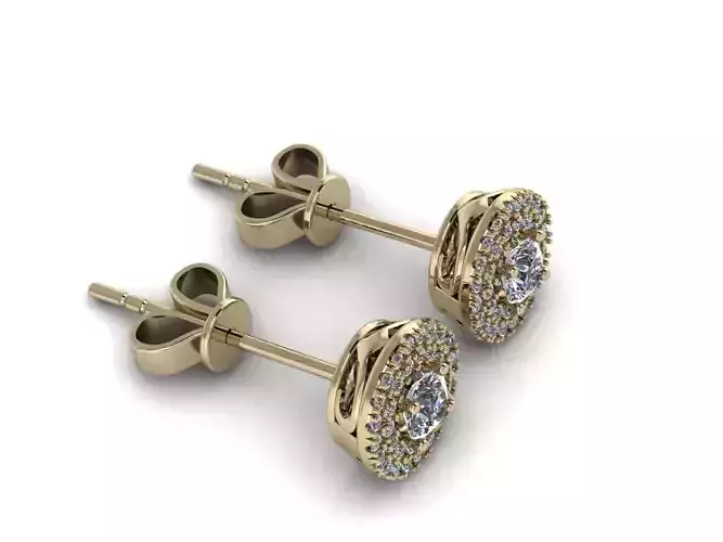 Diamond Jewelry Earring 4mm STONE 014 3D print model