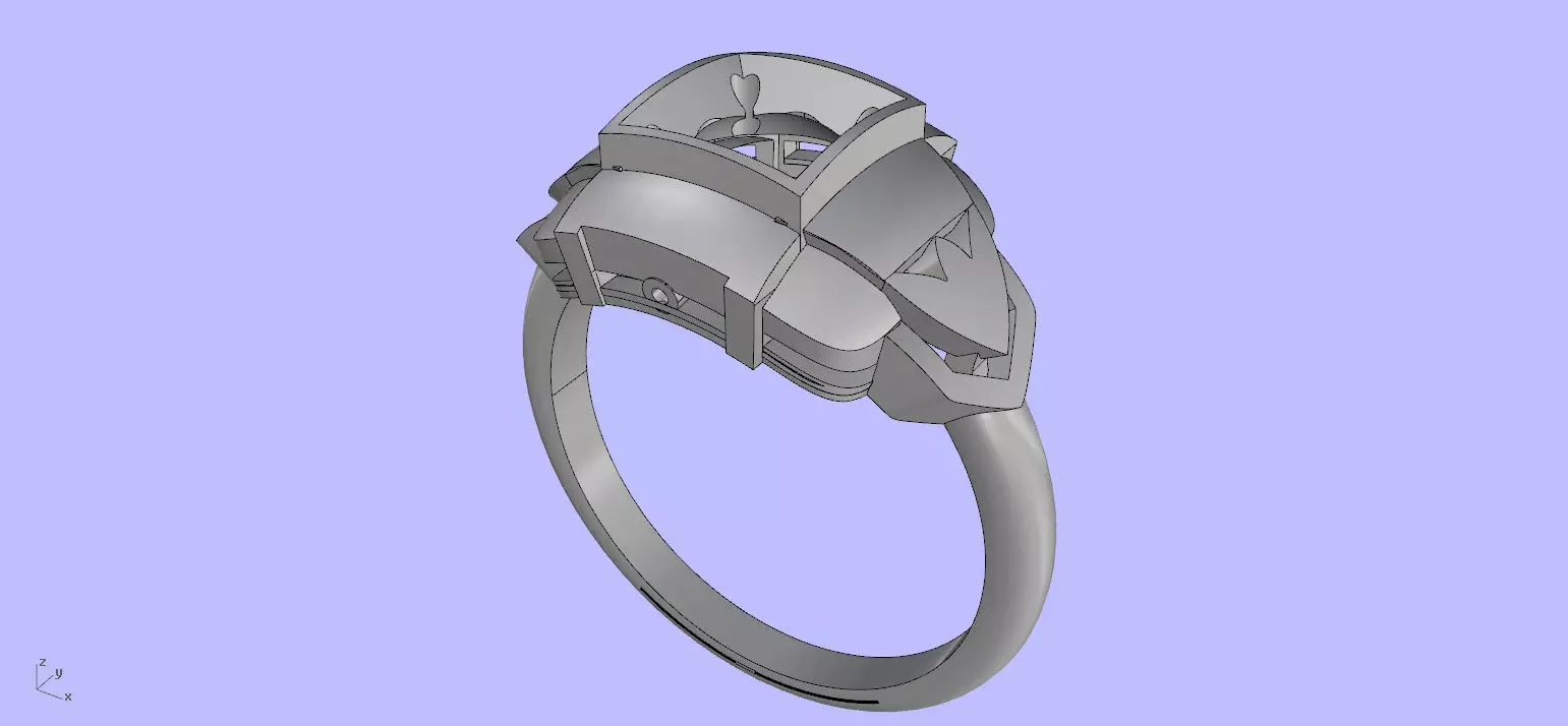 Antique Engangement Ring 3D print model_0