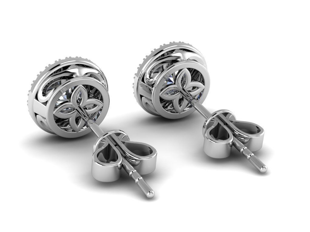 Diamond Jewelry Earring 5mm STONE 015 3D print model_23