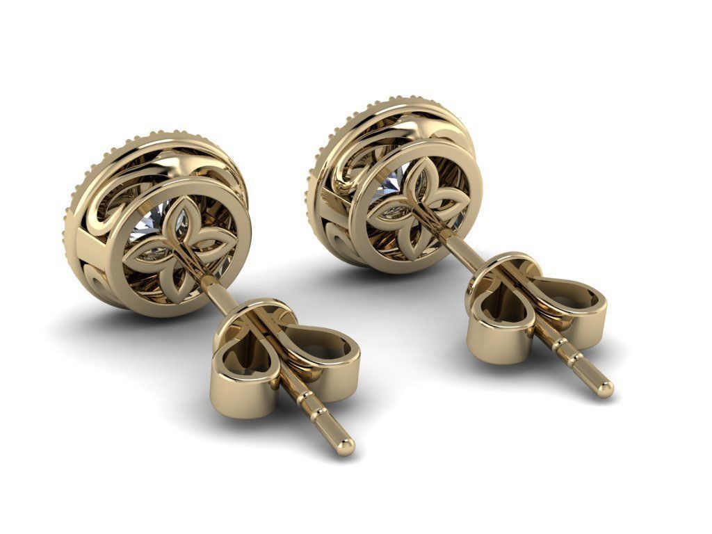 Diamond Jewelry Earring 5mm STONE 015 3D print model_22