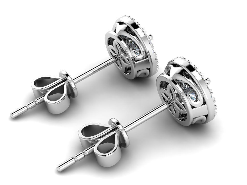 Diamond Jewelry Earring 5mm STONE 015 3D print model_9