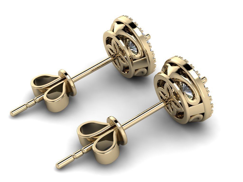 Diamond Jewelry Earring 5mm STONE 015 3D print model_5