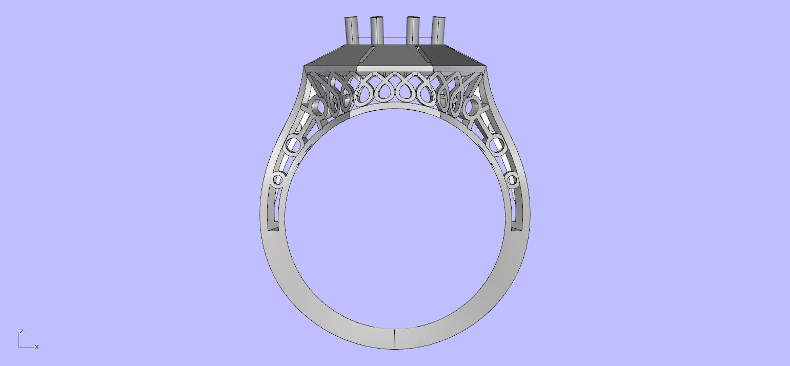 Antique Engangement Ring 3D print model_1