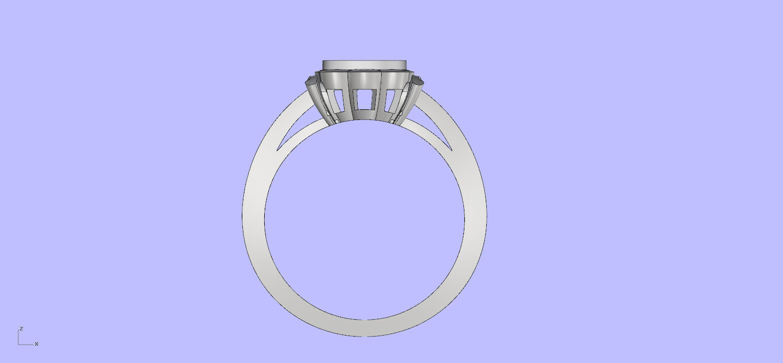 Antique Engangement Ring 3D print model_1