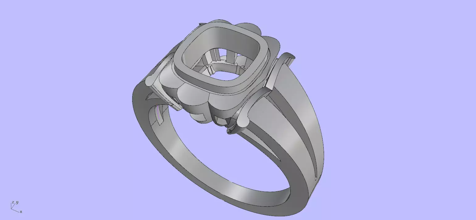 Antique Engangement Ring 3D print model_0