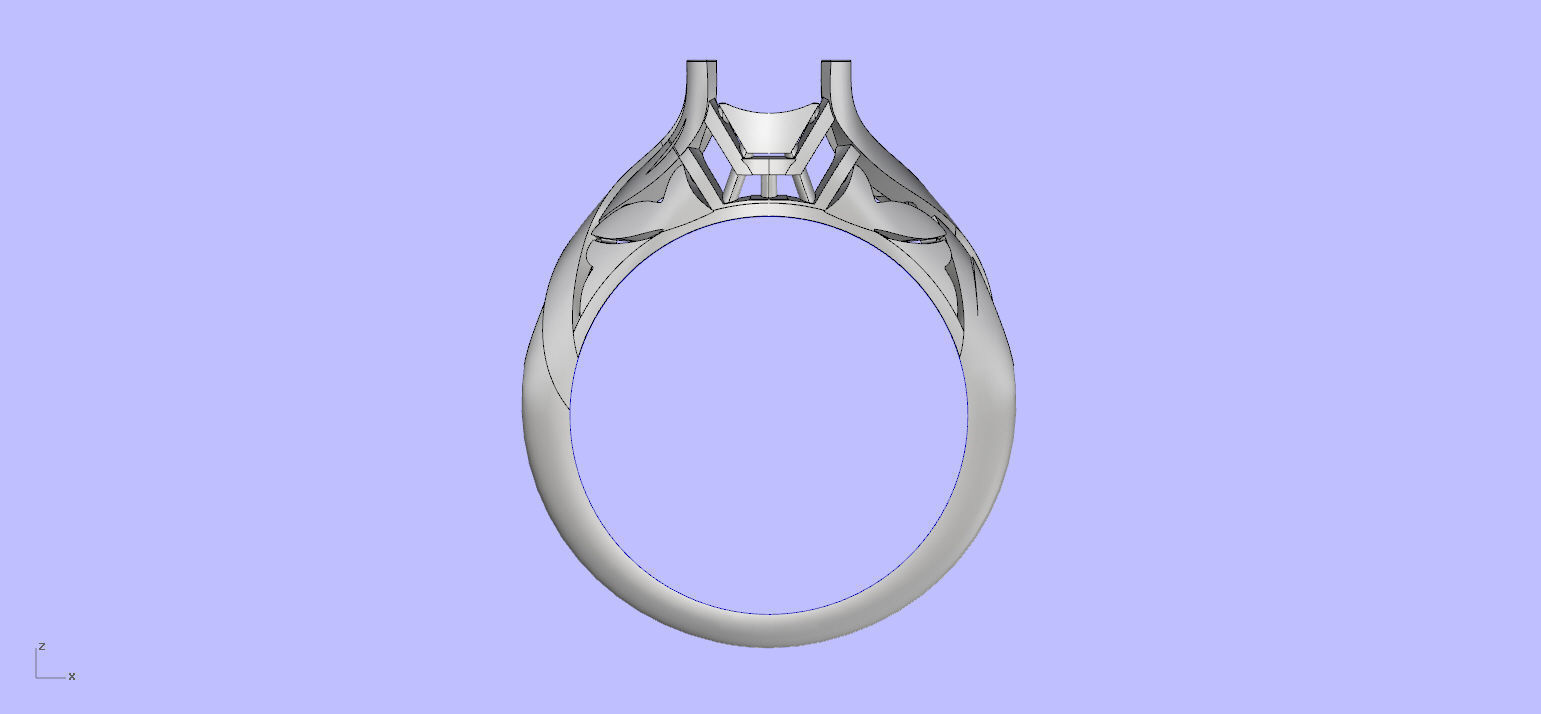 Antique Engangement Ring 3D print model_1