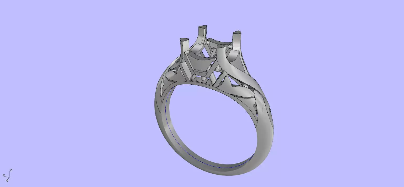 Antique Engangement Ring 3D print model_0