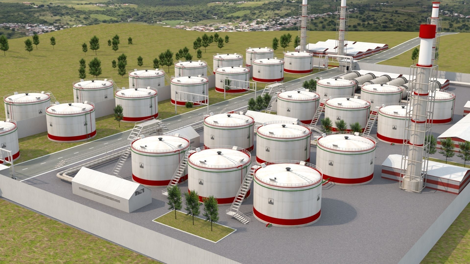 Complex for the processing and storage of petroleum products 3D model_0