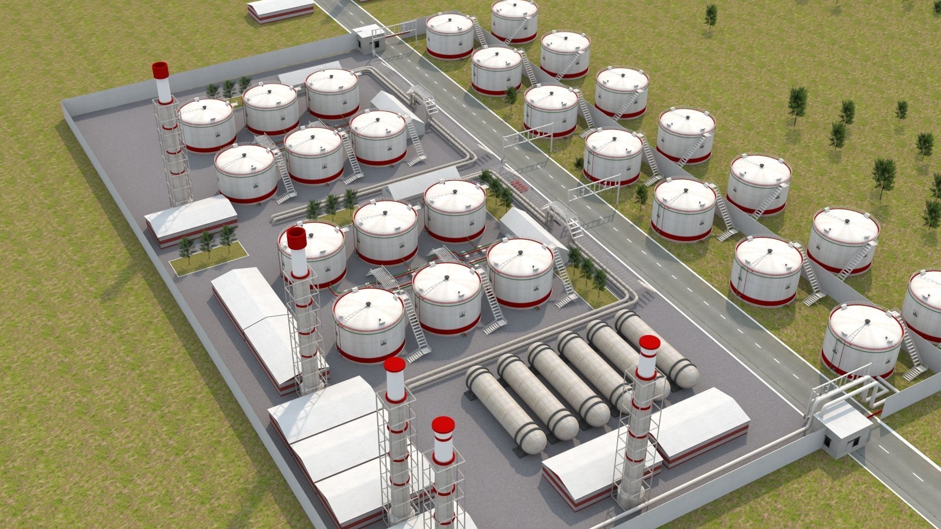Complex for the processing and storage of petroleum products 3D model_1