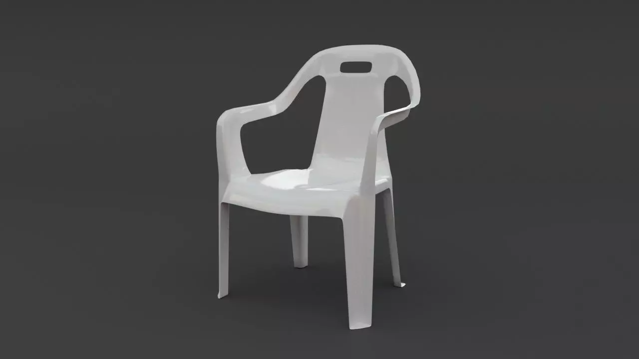 Plastic chair Free 3D model