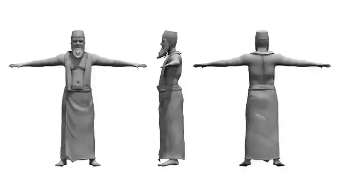 muslim old man 3d model 3D model