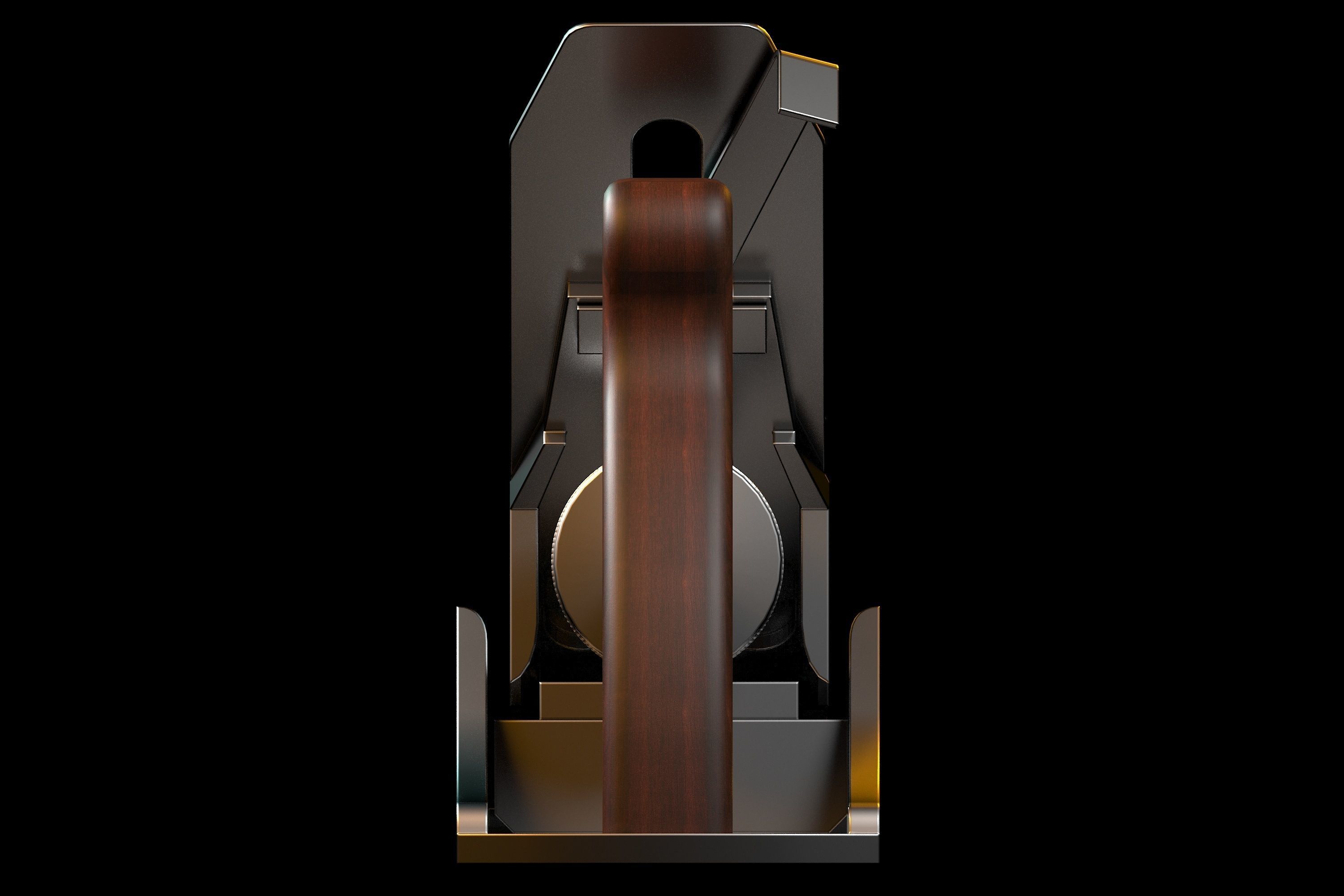 jointer plane Low-poly 3D model_4