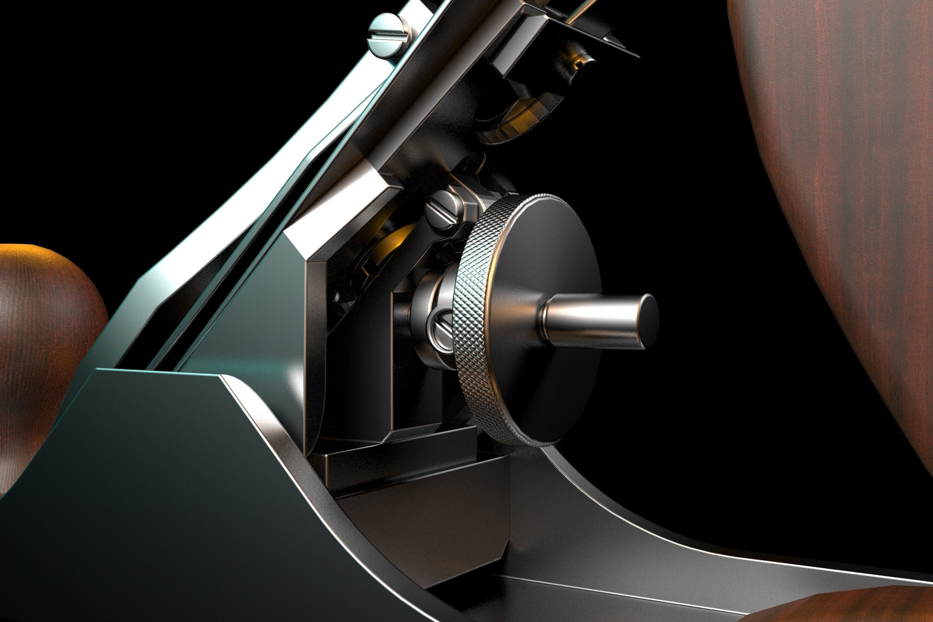 jointer plane Low-poly 3D model_2