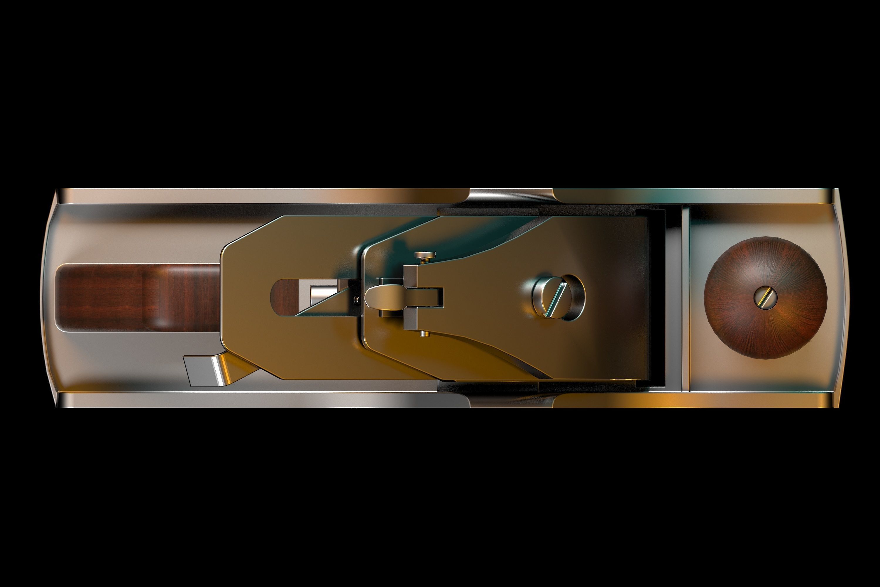 jointer plane Low-poly 3D model_5