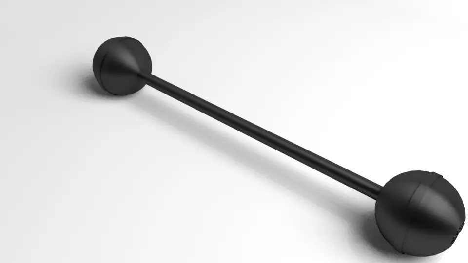 Barbell Fixed 2kg 3D model
