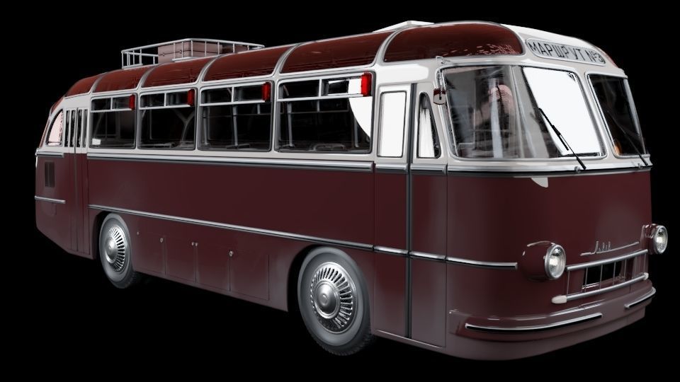 LAZ 695 Lviv high and low poly 3D model_13