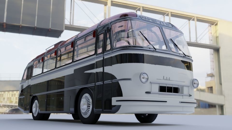 LAZ 695 Lviv high and low poly 3D model_12