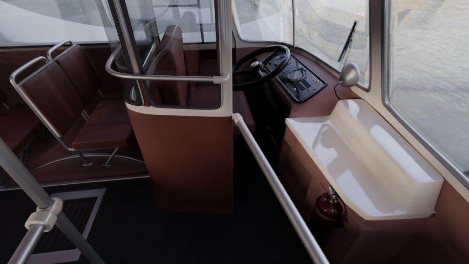 LAZ 695 Lviv high and low poly 3D model_16